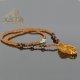 Amber necklace with drop large pendant